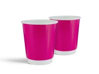 Paper white cup double-layer "Pink" 270 ml